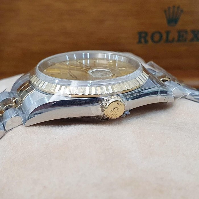 【大眾名錶】ROLEX勞力士 16233 Datejust 蠔式日誌 金面T柱 9.9成未使用新品 大眾名錶B1140-5