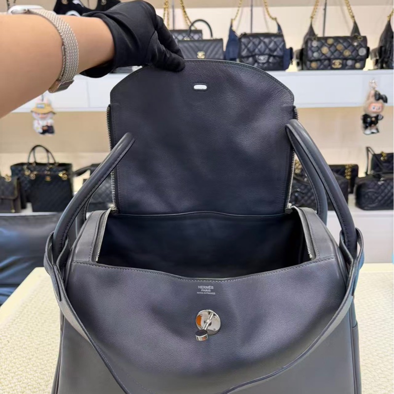 HERMES lindy34 錫器灰 swift皮-17