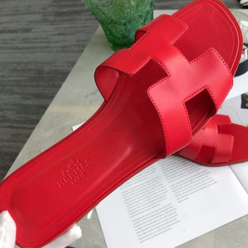 僅試穿 Hermès愛馬仕 珊瑚紅H拖鞋，38碼 無附件-2