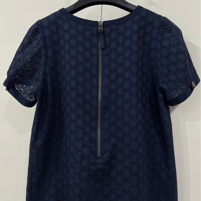 BURBERRY 藍標  蕾絲拉鍊洋裝-4