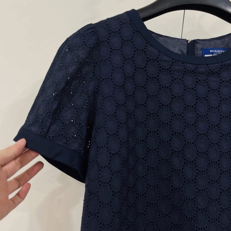 BURBERRY 藍標  蕾絲拉鍊洋裝-5