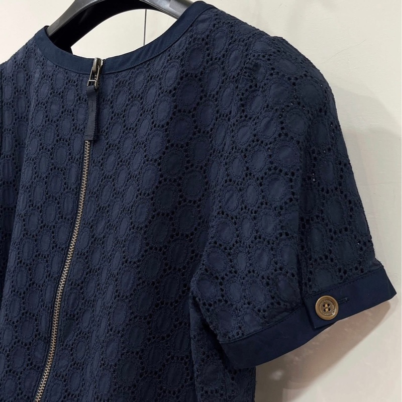 BURBERRY 藍標  蕾絲拉鍊洋裝-6