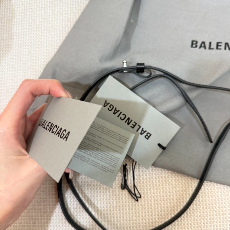 BALENCIAGA Navy Cabas 帆布手提包 99新配件塵袋購證吊牌子包-3