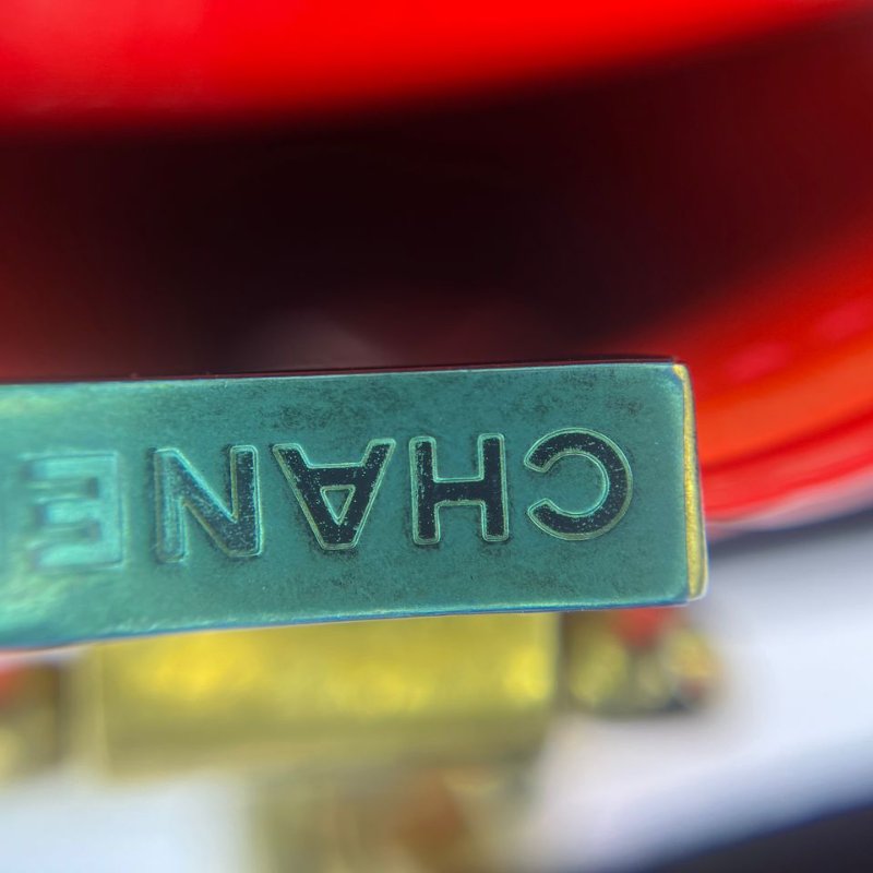 Chanel Le Boy 漆皮紅色鍊條包-14