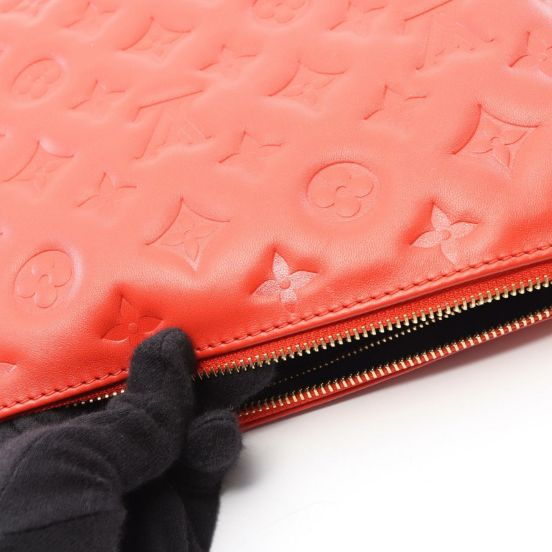路易威登 Coussin PM 鏈條肩背包 M57792 Monogram 壓花 Rouge 二手-6
