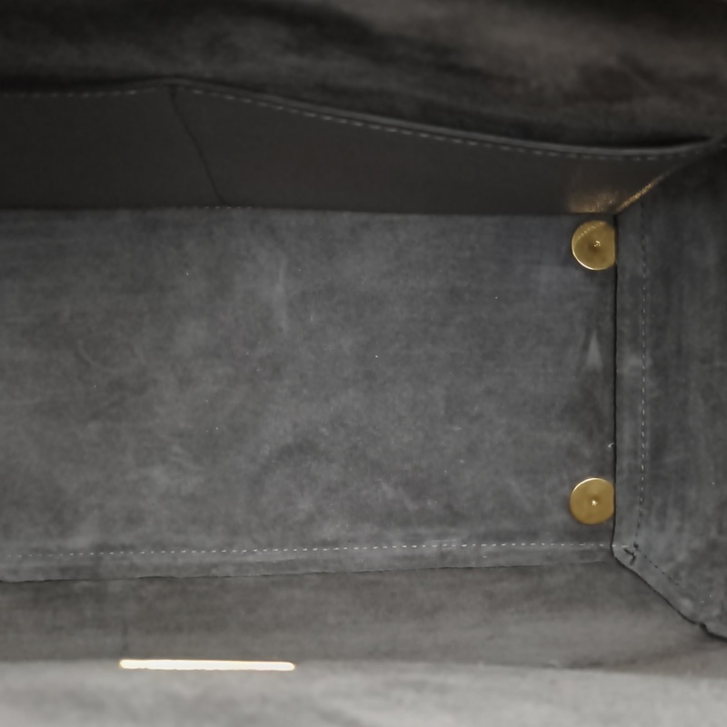 CELINE Belt鯰魚包Mini28灰色牛皮金扣-4