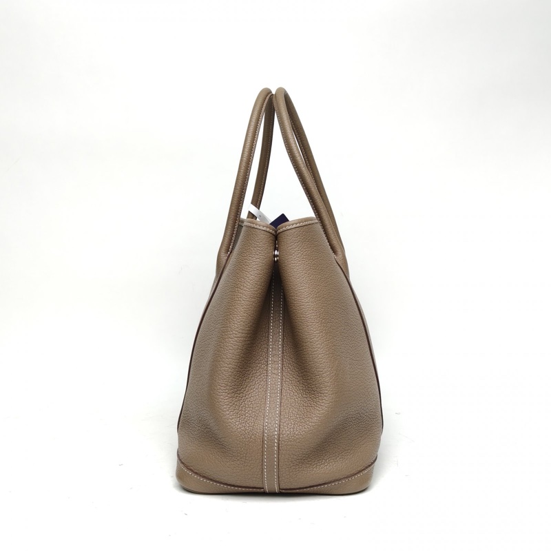 HERMES GardenParty花園包36大象灰NEGONA皮T刻銀扣-1