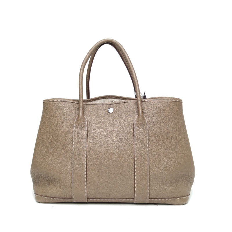 HERMES GardenParty花園包36大象灰NEGONA皮T刻銀扣-2