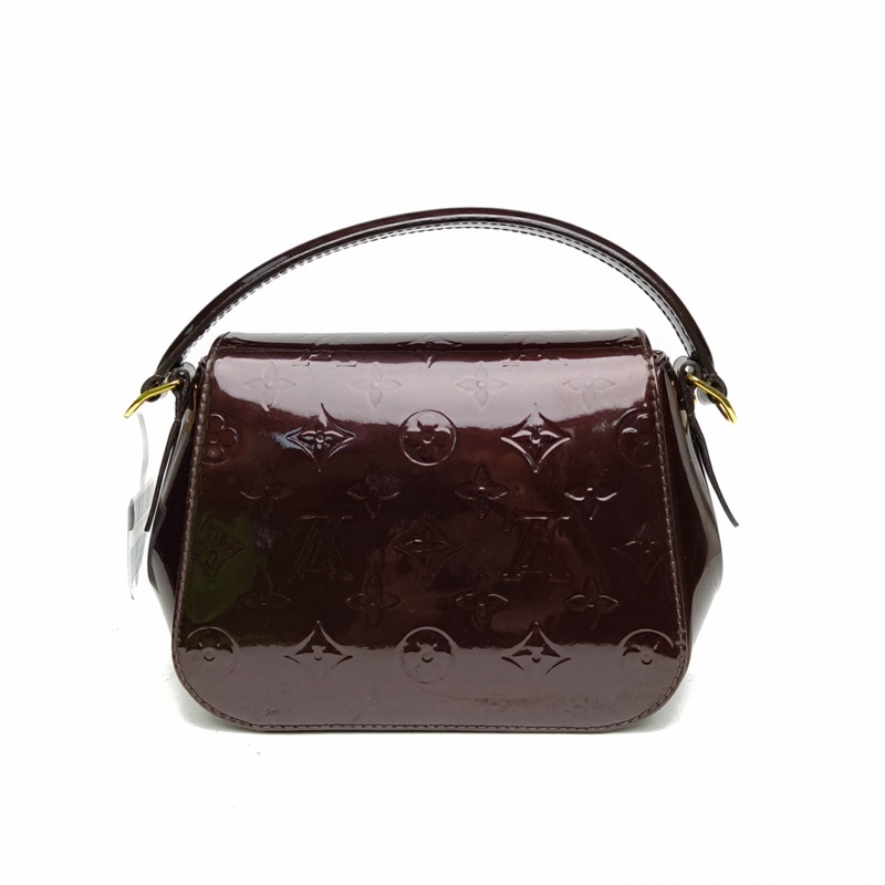 LOUIS VUITTON 車厘子紅漆皮金扣2016斜挎包馬鞍包-2
