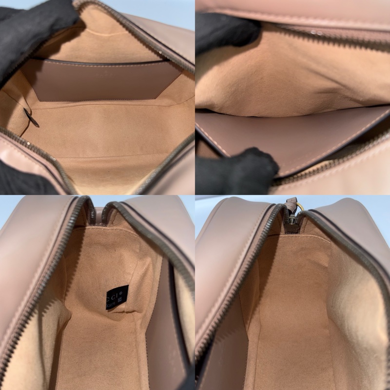 GUCCI 古馳 裸粉色牛皮GG Marmont 斜背包 447632-6