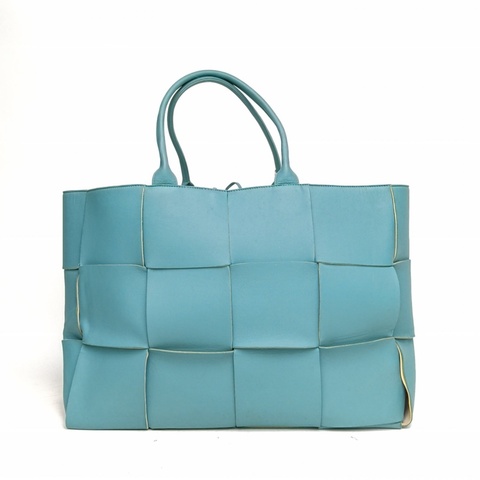 BOTTEGA VENETA 藍色牛皮Arcotote大號