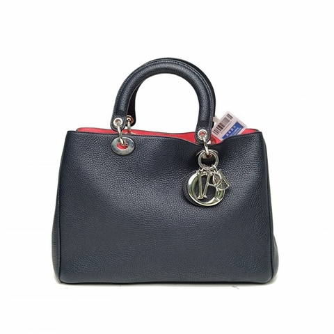 DIOR VIP小號32藍色牛皮銀扣2016