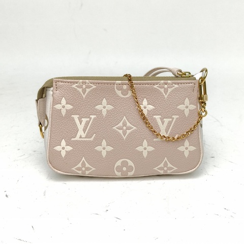 LOUIS VUITTON Pochette小麻將包拼色牛皮晶片