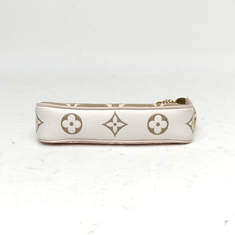 LOUIS VUITTON Pochette小麻將包拼色牛皮晶片-3