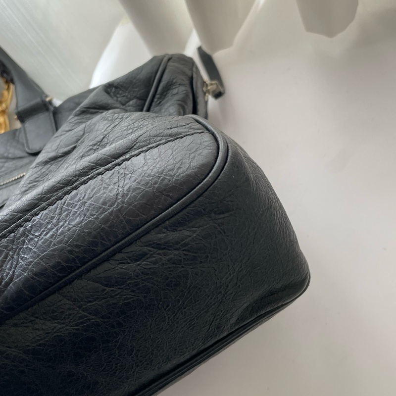 ▪️富貴選物FUGUEI▪️Balenciaga 黑銀機車包手提公事包-4