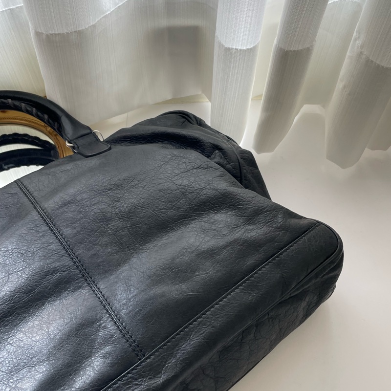 ▪️富貴選物FUGUEI▪️Balenciaga 黑銀機車包手提公事包-5