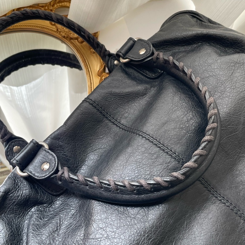 ▪️富貴選物FUGUEI▪️Balenciaga 黑銀機車包手提公事包-6