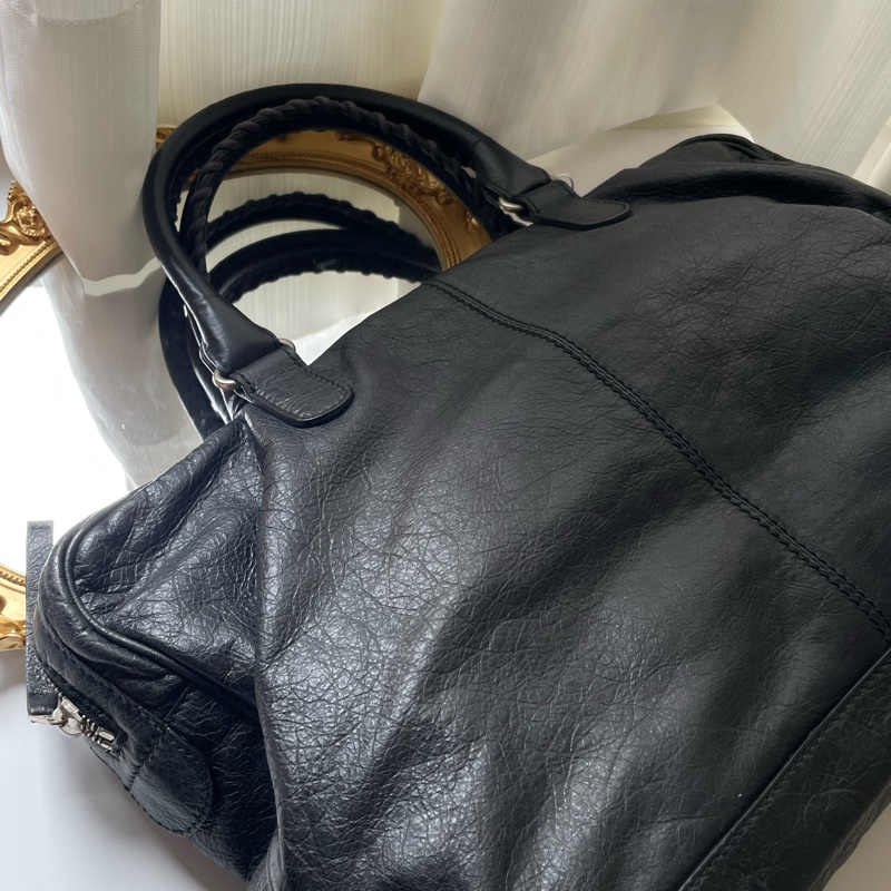 ▪️富貴選物FUGUEI▪️Balenciaga 黑銀機車包手提公事包-8