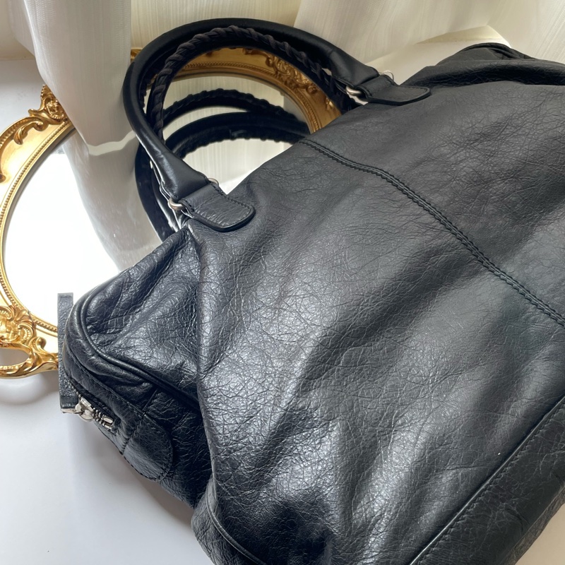 ▪️富貴選物FUGUEI▪️Balenciaga 黑銀機車包手提公事包-9