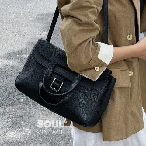 #全網最低💰 #9🆕閒置✨ 愛馬仕Halzan31黑銀Tc皮