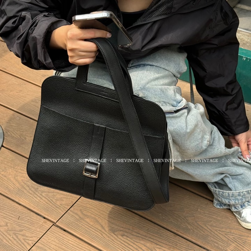 #全網最低💰 #9🆕閒置✨ 愛馬仕Halzan31黑銀Tc皮-4