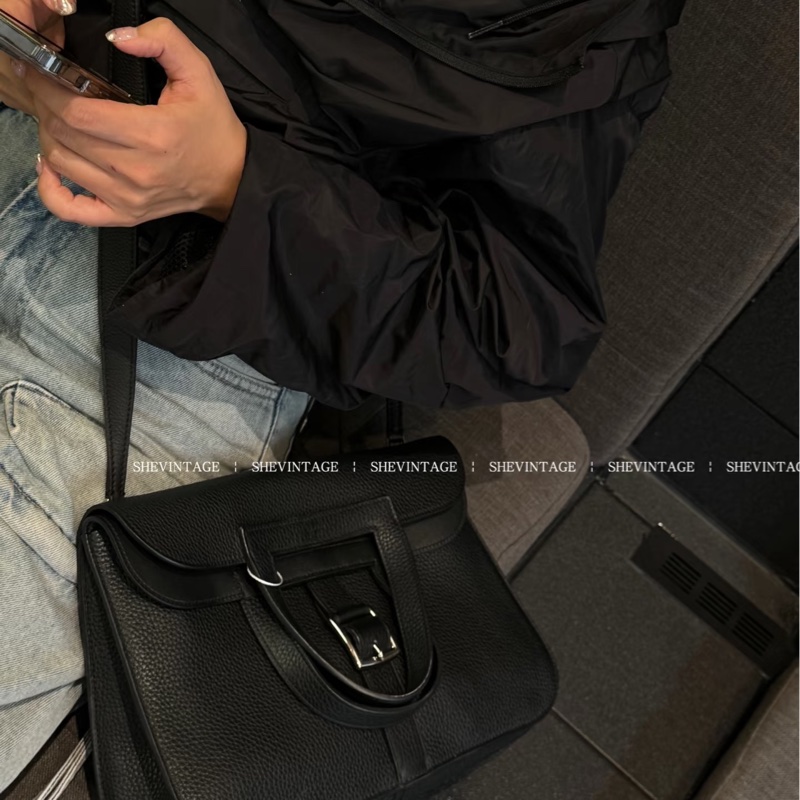 #全網最低💰 #9🆕閒置✨ 愛馬仕Halzan31黑銀Tc皮-7