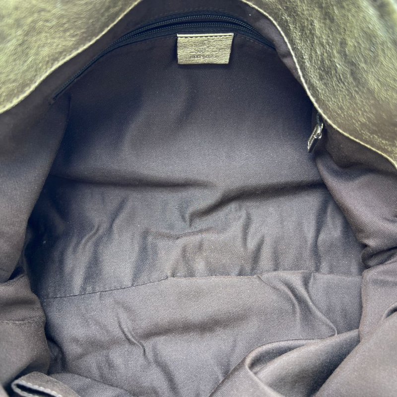 Gucci 經典雙 G 老花帆布配皮手提包-13