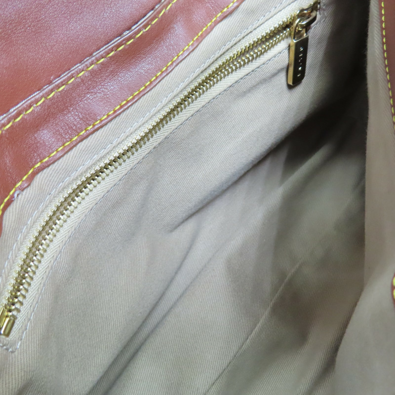 米白/棕色 帆布 牛皮 手提包【CELINE 賽琳】-4