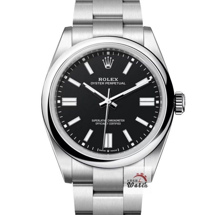 【大眾名錶】ROLEX 勞力士 124300 OP蠔式日誌 黑色面盤 2024/02全配件 錶徑41 大眾名錶B1217-0