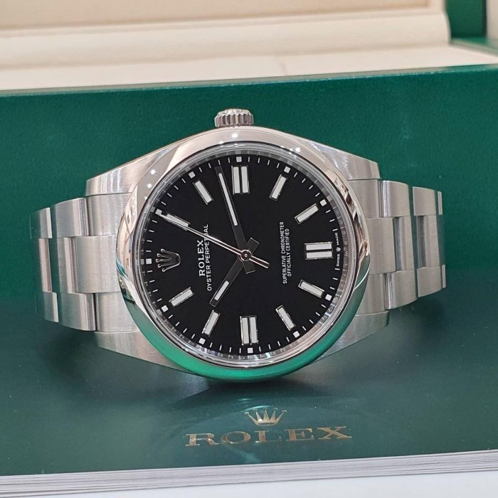 【大眾名錶】ROLEX 勞力士 124300 OP蠔式日誌 黑色面盤 2024/02全配件 錶徑41 大眾名錶B1217-4