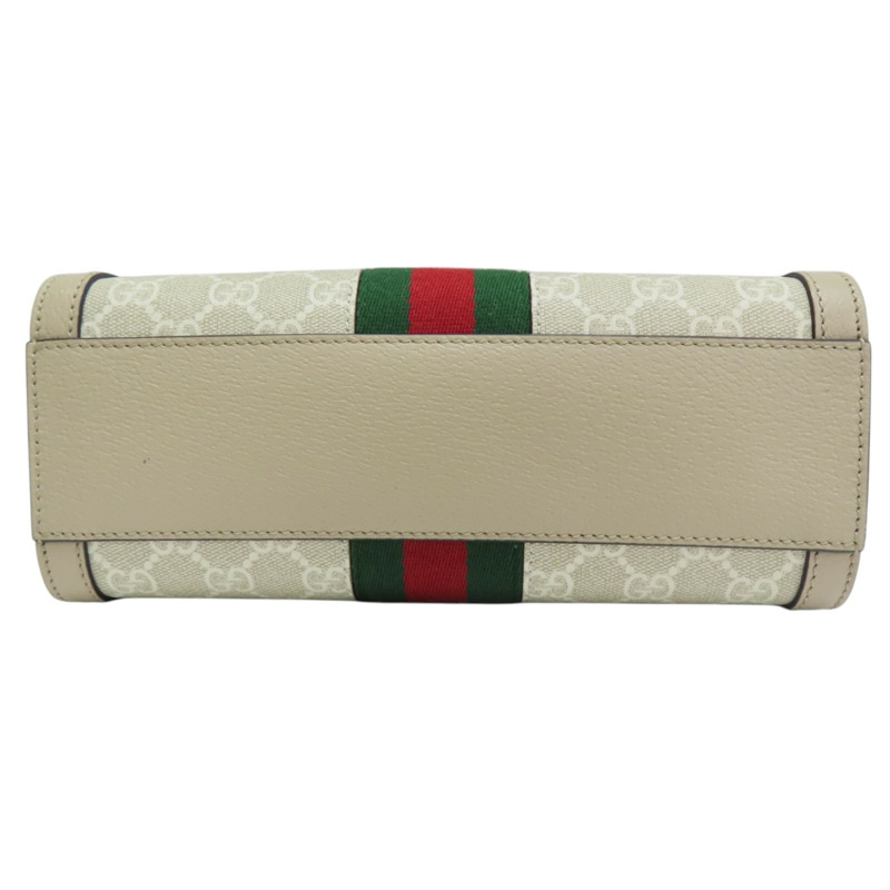米色 PVC塗層帆布 Ophidia 小號手提包【GUCCI 古馳】 547551-3