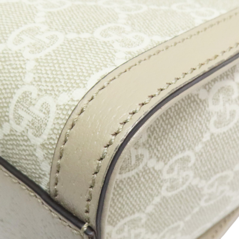 米色 PVC塗層帆布 Ophidia 小號手提包【GUCCI 古馳】 547551-12