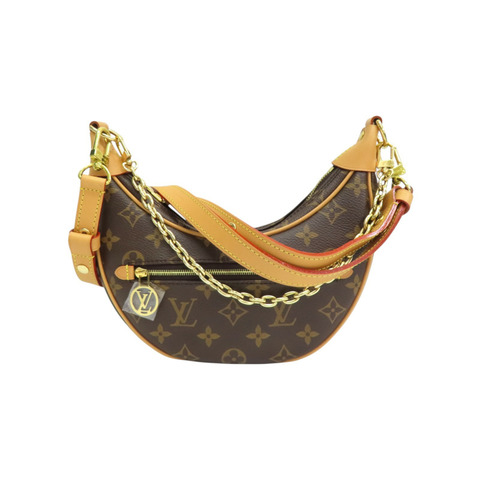 棕色 原花帆布 LOOP 肩背包 M81098【LOUIS VUITTON LV 路易威登】 M81098