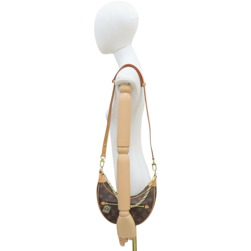 棕色 原花帆布 LOOP 肩背包 M81098【LOUIS VUITTON LV 路易威登】 M81098-8