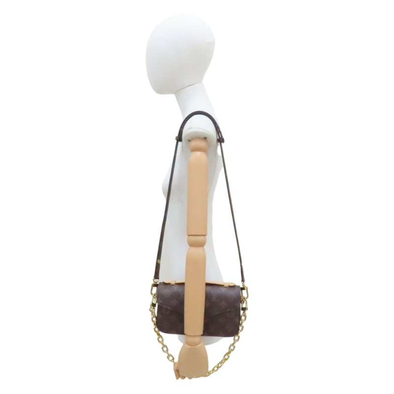 棕色 原花帆布 Pochette Metis East West 肩背包【LOUIS VUITTON LV 路易威登】 M46279-11