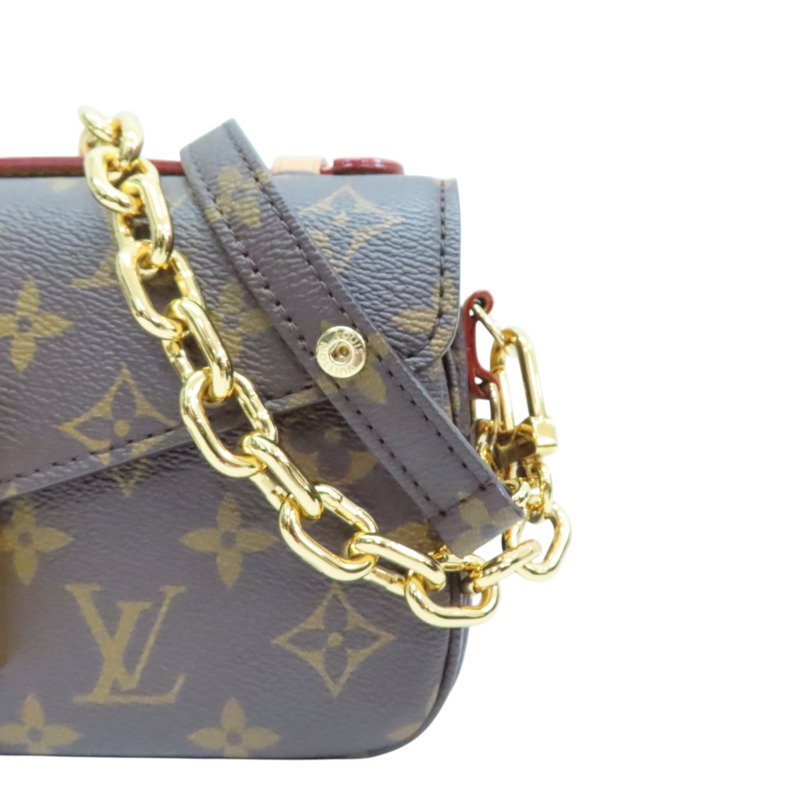 棕色 原花帆布 Pochette Metis East West 肩背包【LOUIS VUITTON LV 路易威登】 M46279-15