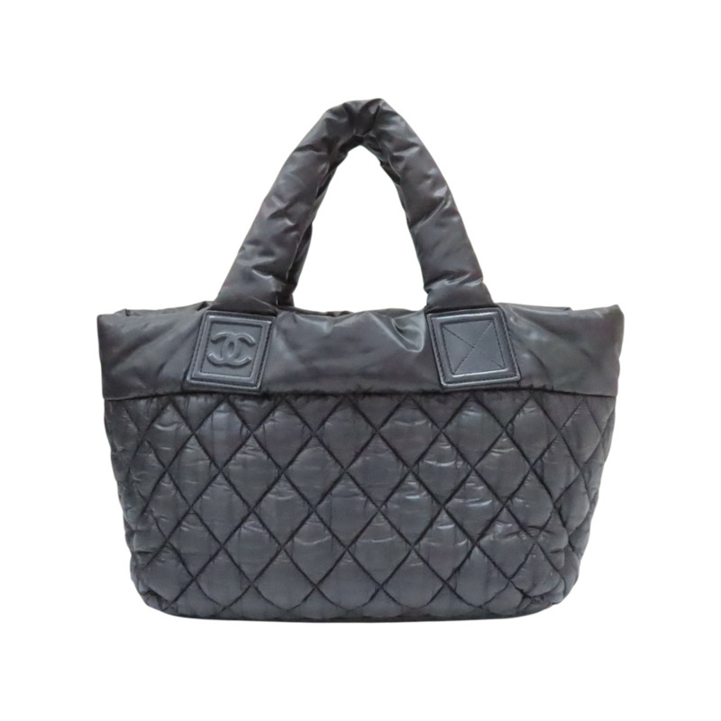 黑色尼龍 Coco 空氣包 手提包 無卡【CHANEL 香奈兒】 A48610-1