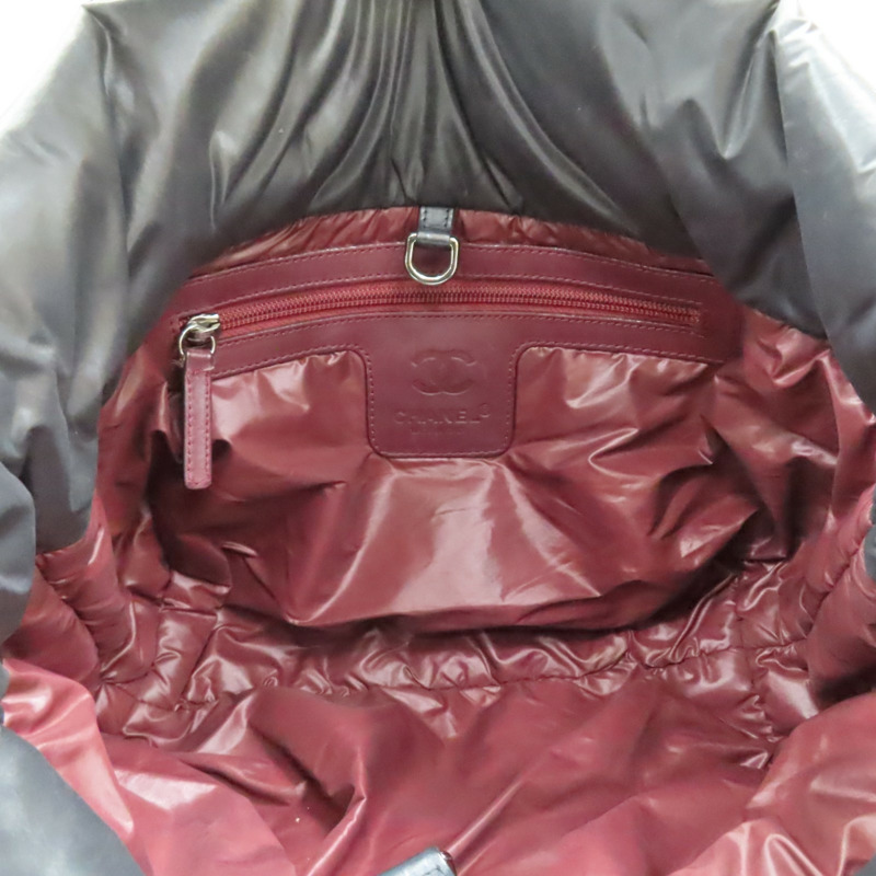 黑色尼龍 Coco 空氣包 手提包 無卡【CHANEL 香奈兒】 A48610-4