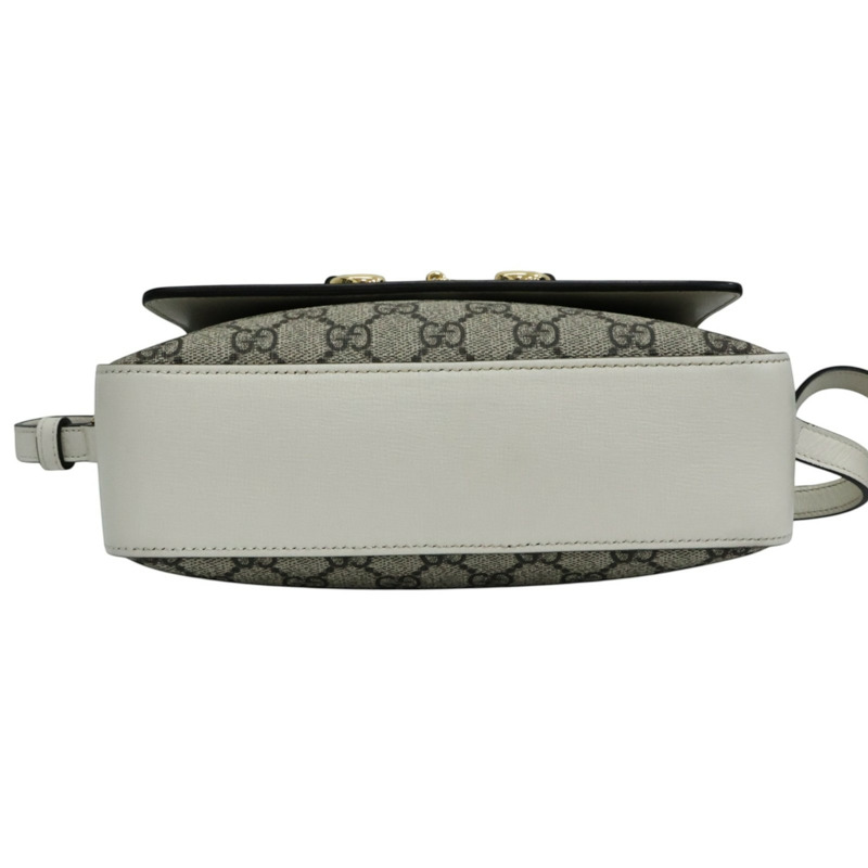 白色 Horsebit 1955 肩背包【GUCCI 古馳】 645454-3