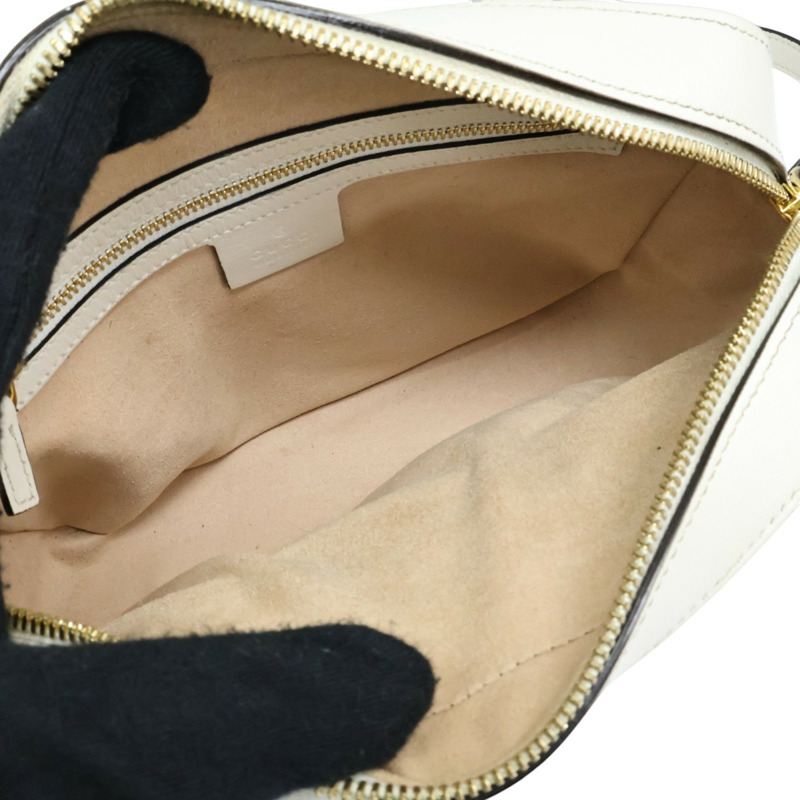 白色 Horsebit 1955 肩背包【GUCCI 古馳】 645454-4