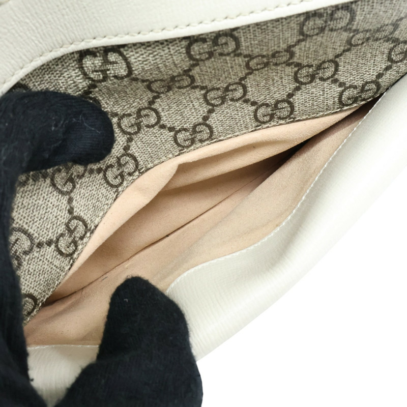 白色 Horsebit 1955 肩背包【GUCCI 古馳】 645454-6