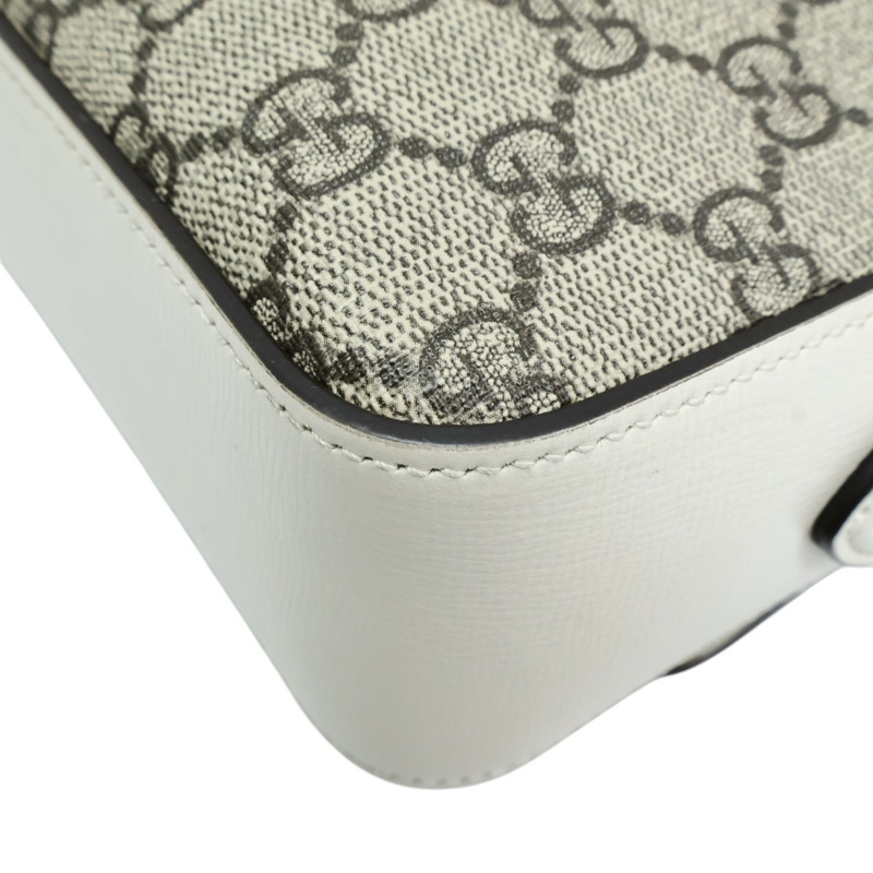 白色 Horsebit 1955 肩背包【GUCCI 古馳】 645454-15