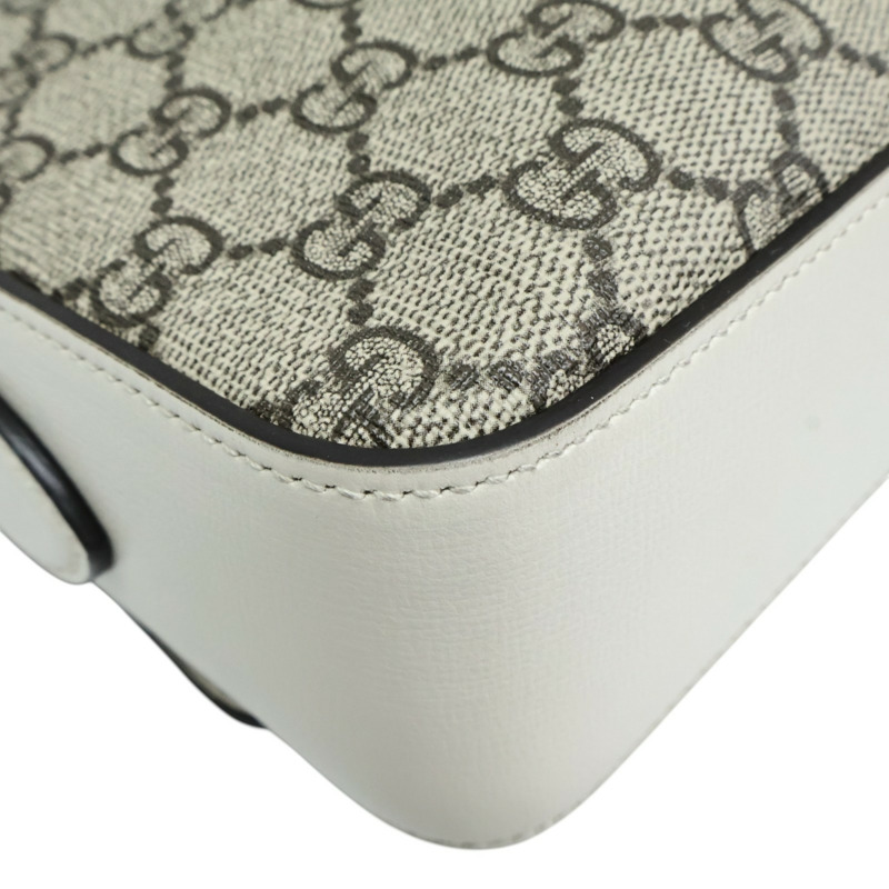 白色 Horsebit 1955 肩背包【GUCCI 古馳】 645454-16