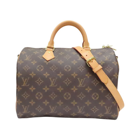 棕色 原花帆布 Speedy Bandouliere 30 兩用包【LOUIS VUITTON LV 路易威登】 M46980