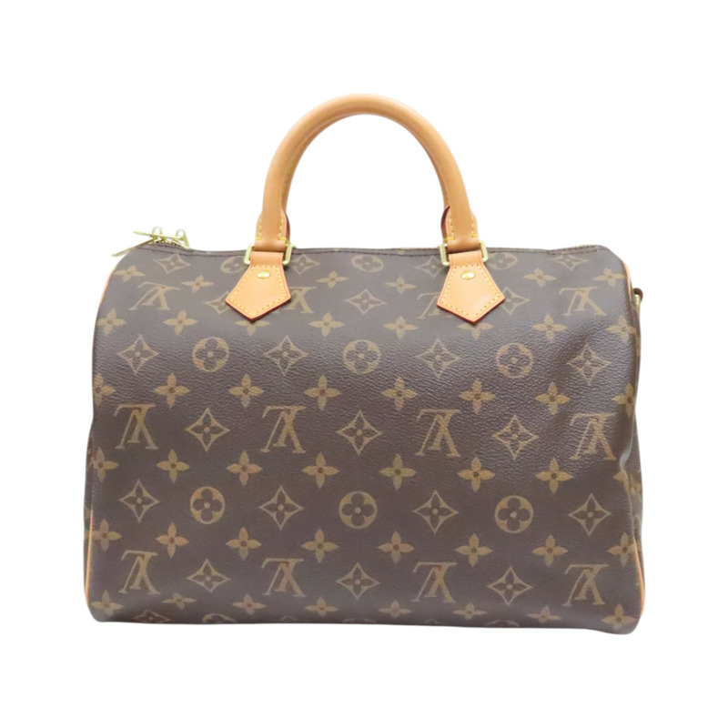 棕色 原花帆布 Speedy Bandouliere 30 兩用包【LOUIS VUITTON LV 路易威登】 M46980-1