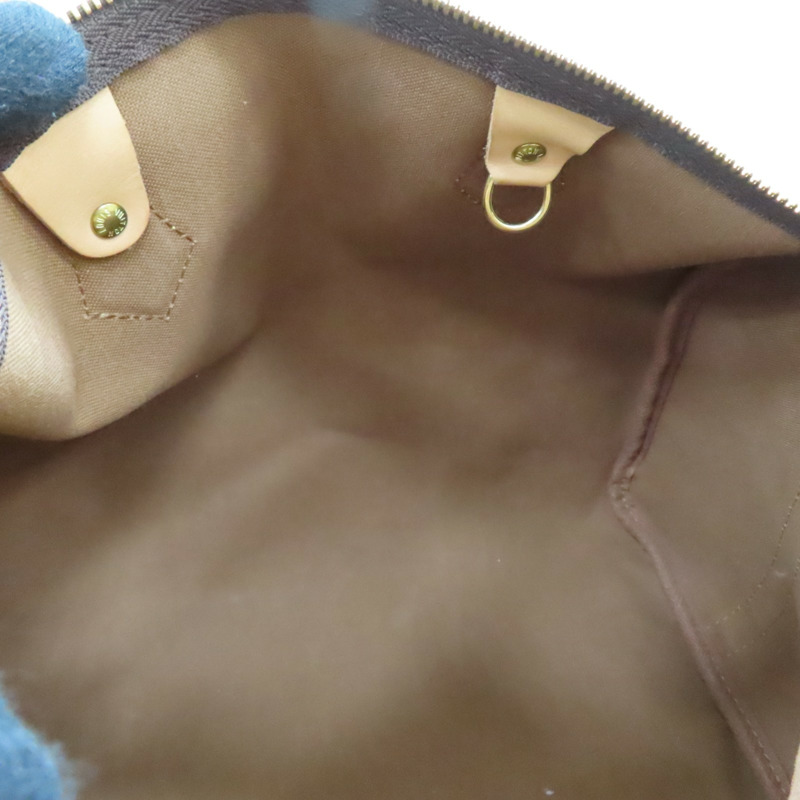 棕色 原花帆布 Speedy Bandouliere 30 兩用包【LOUIS VUITTON LV 路易威登】 M46980-4