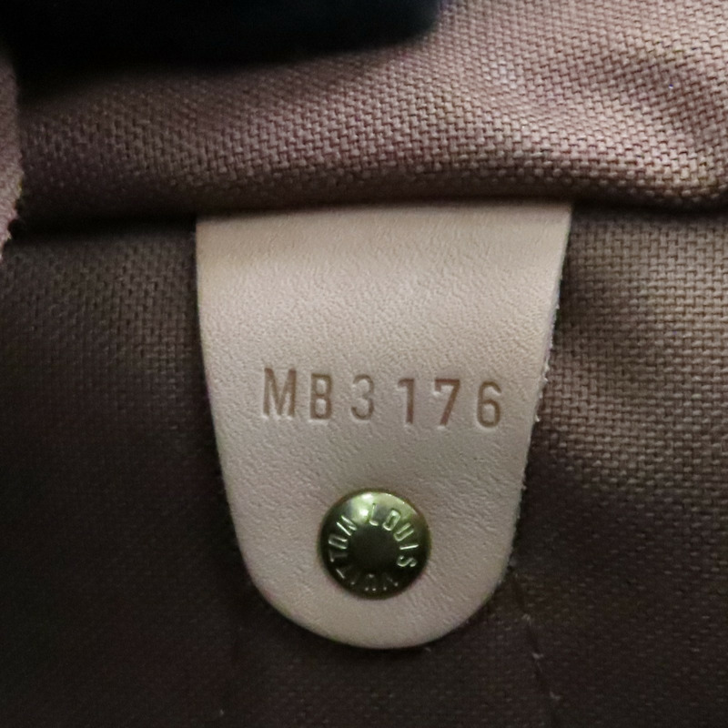 棕色 原花帆布 Speedy Bandouliere 30 兩用包【LOUIS VUITTON LV 路易威登】 M46980-7