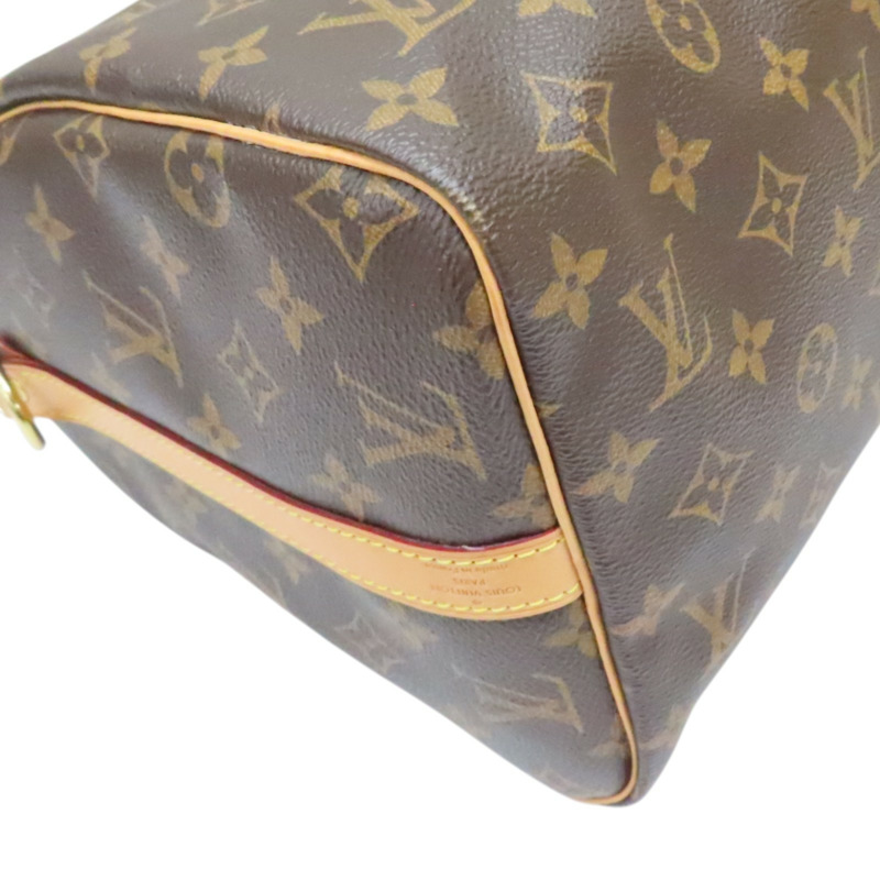 棕色 原花帆布 Speedy Bandouliere 30 兩用包【LOUIS VUITTON LV 路易威登】 M46980-11