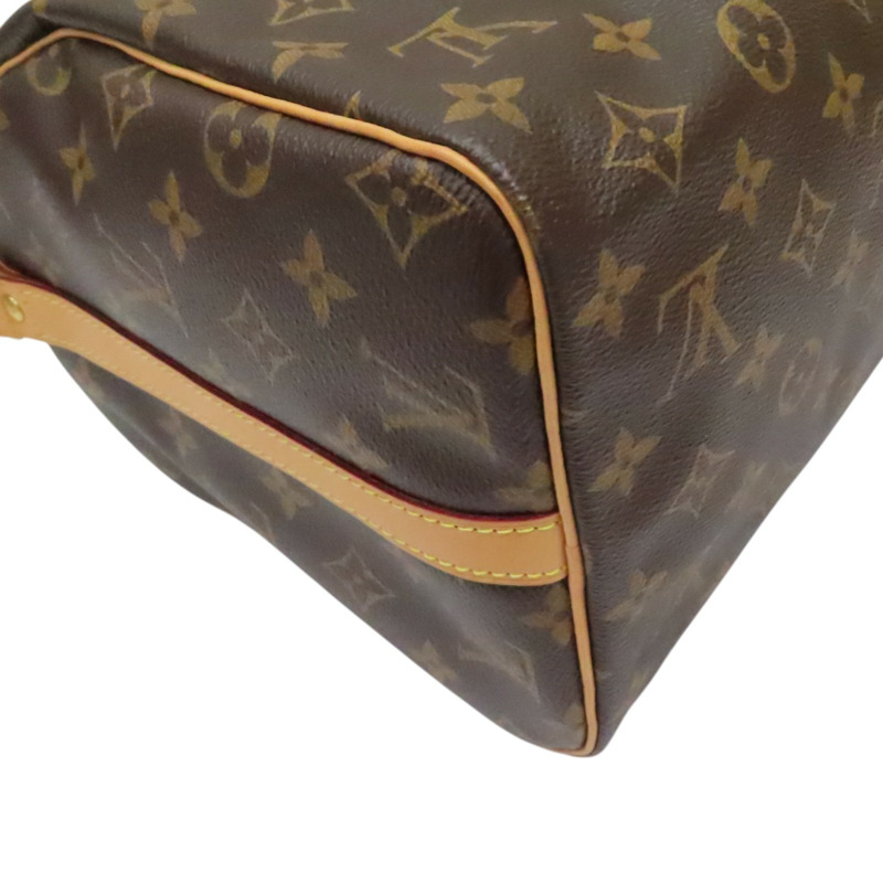 棕色 原花帆布 Speedy Bandouliere 30 兩用包【LOUIS VUITTON LV 路易威登】 M46980-12