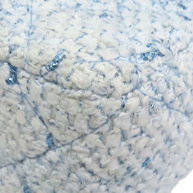 淺藍 毛尼 COCO 20 鍊帶 肩背包 銀釦【CHANEL 香奈兒】 A69900-12